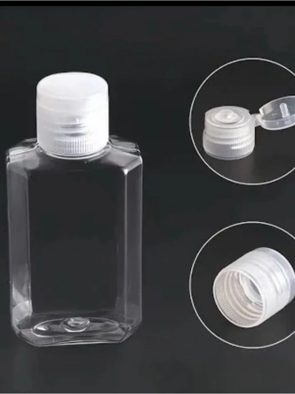 New plastic 2-oz square bottle (60 ml) 10pack